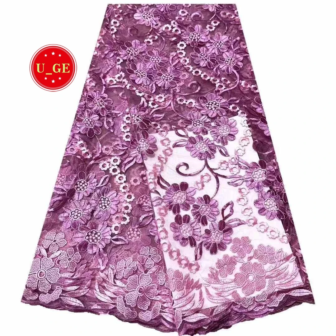 

2026 5Yards Latest Best Quality Delicate Austria Very Soft Embroidered Tulle lace Fabric For Party Evening Dress U_GE5838