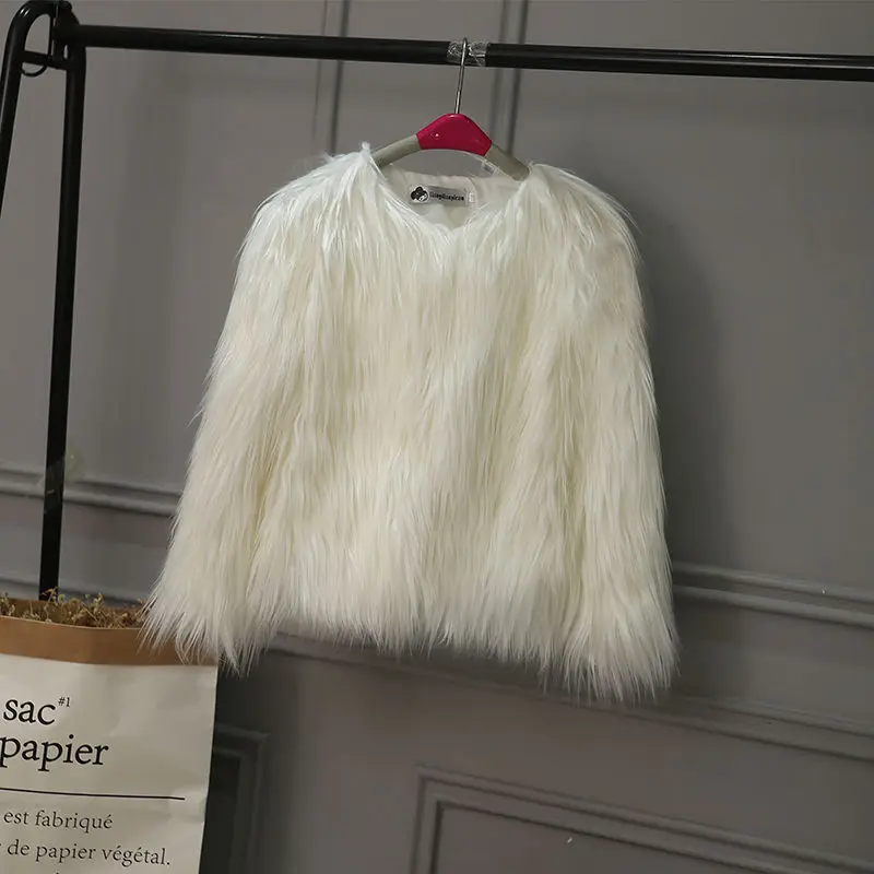Girl Thick Coat Korean Style Winter Style of Small Fragrant Imitation Fur Fur Coat with Base Shirt Girl Thick Top Princess