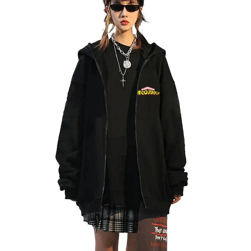 

Anime My Hero Academia Todoroki Shoto Zipper Hoodie Men Women Vintage Trend Zip Up Jacket Male Manga Cosplay Zip Up Sweatshirt