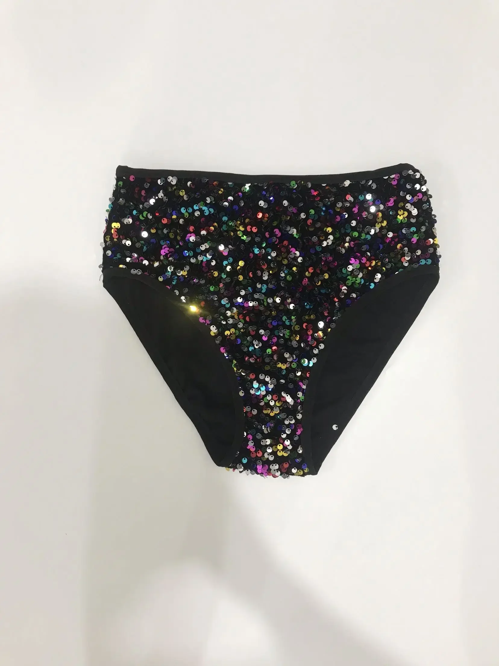 Multi-Color Sequins Mid-Waist Half Breech Shorts Hot Nightclub Bar Women Singer Dancer Team DJ Jazz Dance Stage Costume