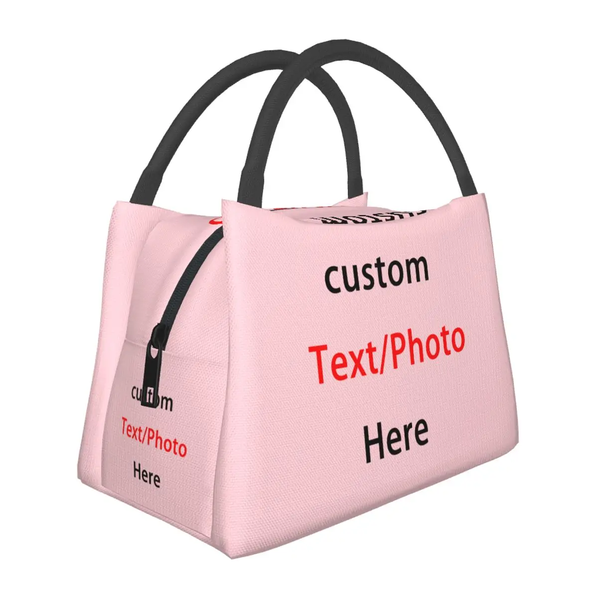 

Custom Kawaii Custom Photo Text Here Shopping To te Bags Recycling Groceries Canvas Shopper Shoulder Bag