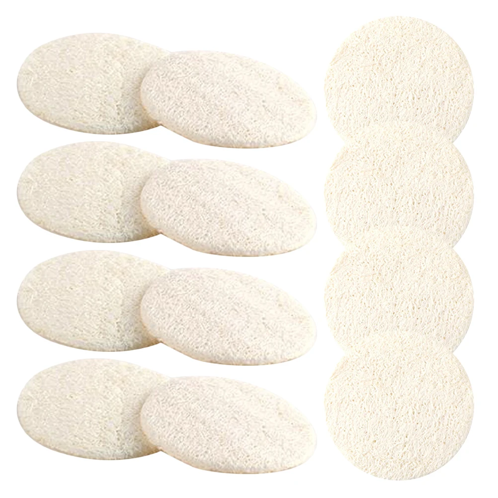 

12pcs Natural Loofah Face Washing Sponge Deep Cleansing Exfoliating Facial Scrubber Soft Reusable Travel Size Body Puff