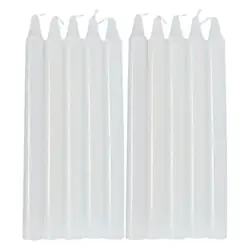 Tapered Candles 10X Wax Candles Long Burning Red/White Household Short Taper Candles Survival Supplies For Wedding Blessing