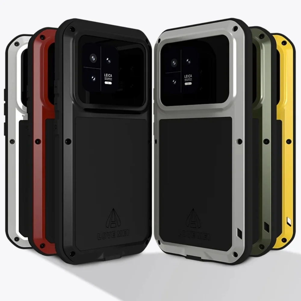 

Love Mei Armor Phone Case for Xiaomi 15 14 13 Pro 11 Silicone Military Grade Rugged Metal Protective Shockproof Dust Proof Cover