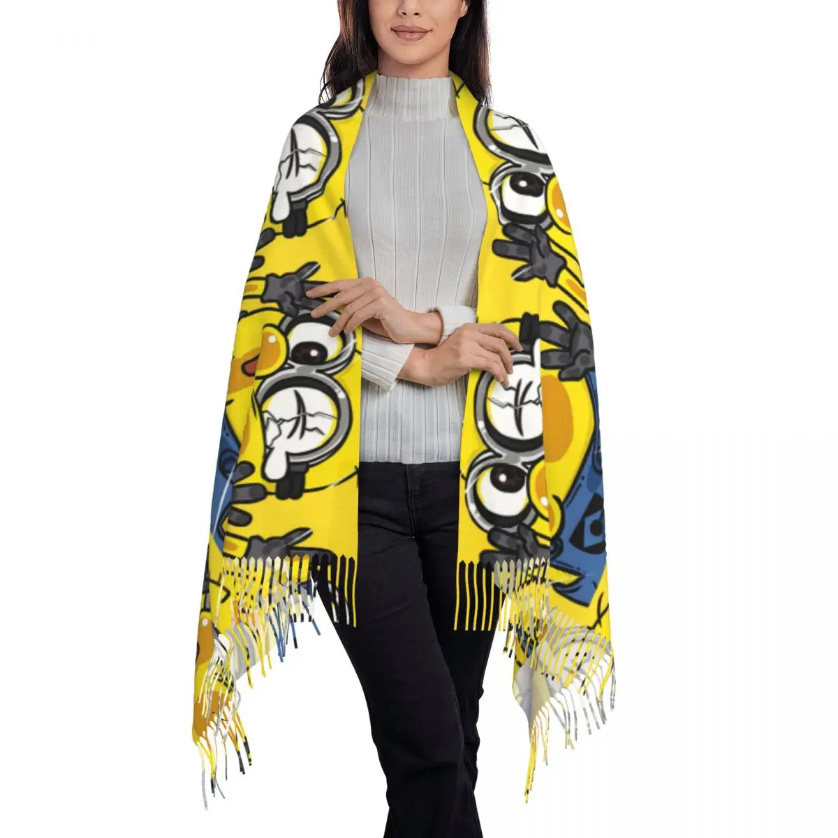 Classic Minion Despicable Me Hijab Hits Glass Lady In Winter Outdoor Gifts Thermal Neckerchief