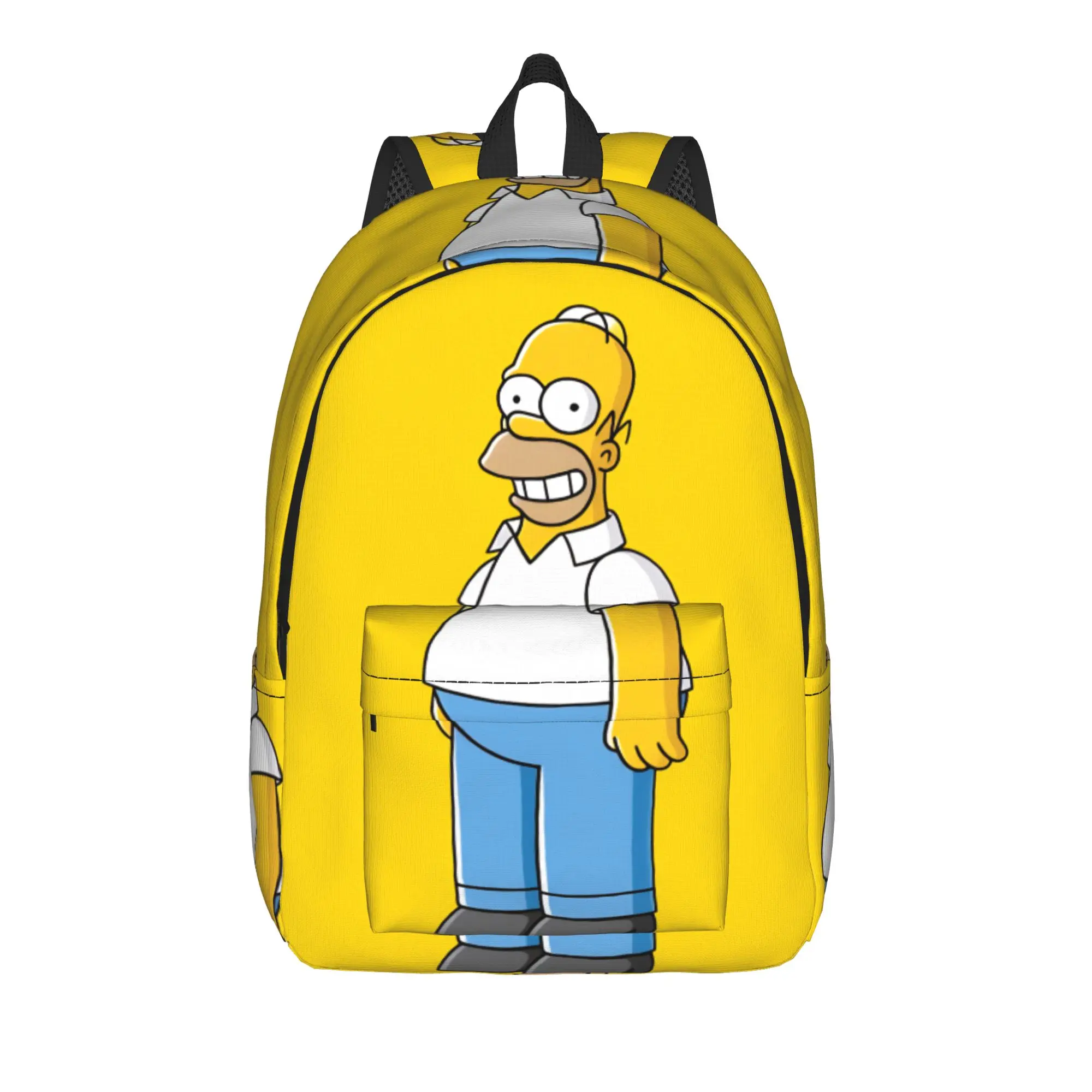 S-Simpsons Family Haunted House Halloween Backpack  Trekking Backpacks Female Colorful Large School Bags Casual Rucksack