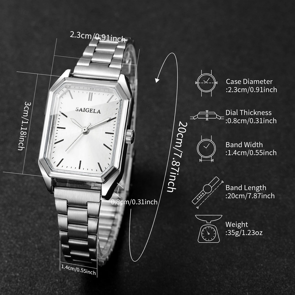 2pcs/set Women's Business Watch New Small Fragrant Style Women's Luxury Simple Dial Quartz Watch Combination Set Box Not Include