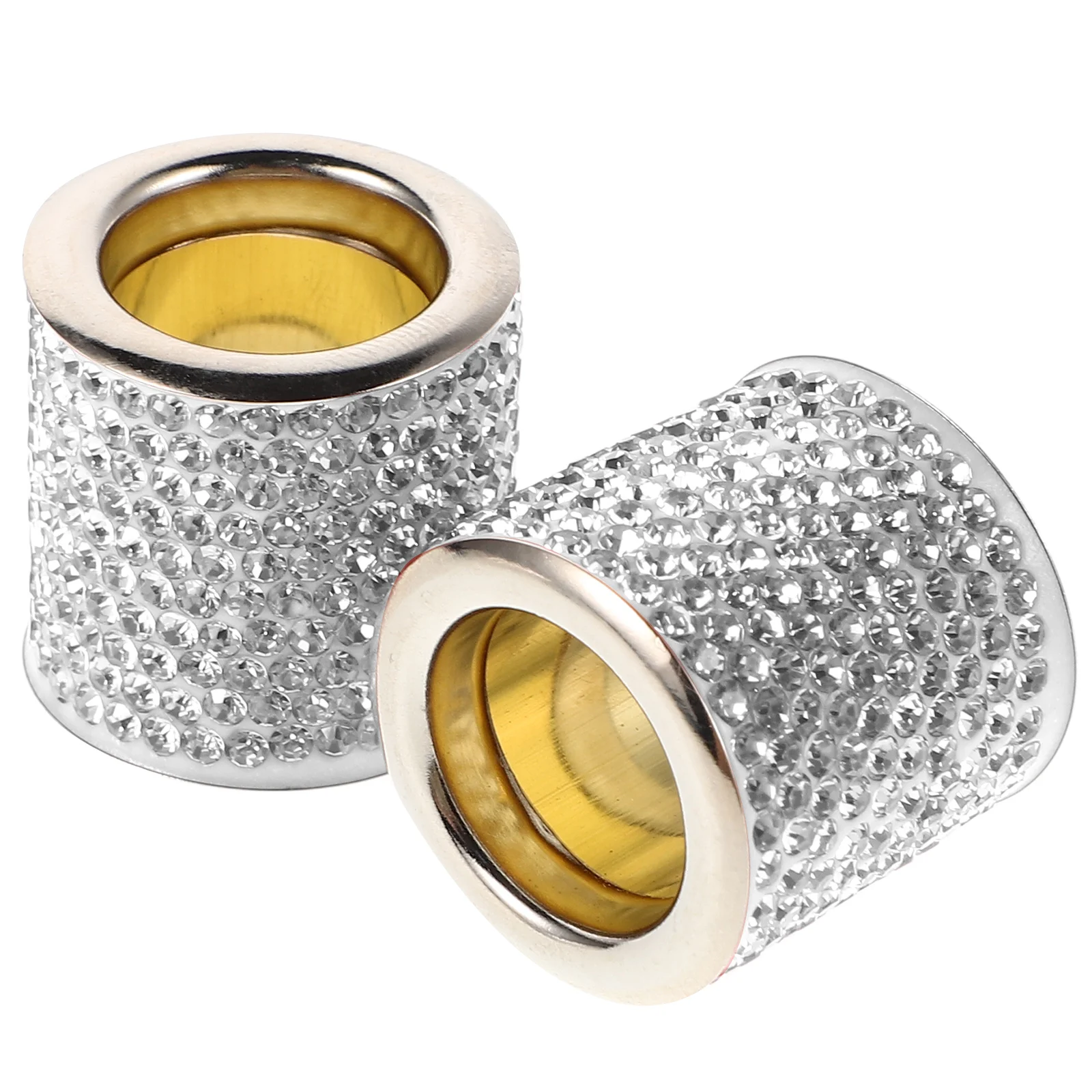 

2Pcs Car Seat Rhinestone Headrest Collar Rings Unique Decoration Ring Accessories for Car Interior Bling Seat Headrest Ring
