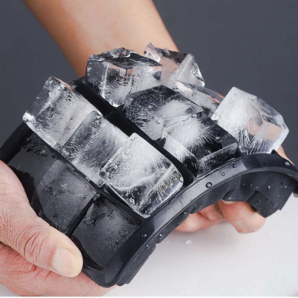 4/6/8/15 Grid Big Ice Tray Mold Giant Jumbo Large Food Grade Silicone Ice Cube Square Tray Mold DIY Ice Maker Ice Cube Tray