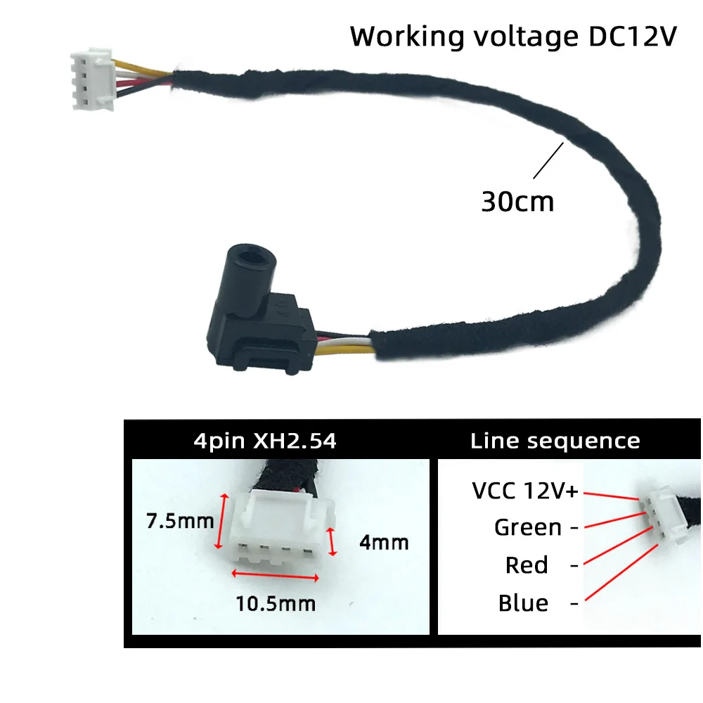 Sorgente luminosa a Led 12V RGB Mini illuminatore multicolore emettitore a LED lampada a fibra ottica a bagliore laterale uso auto spina HX2.54