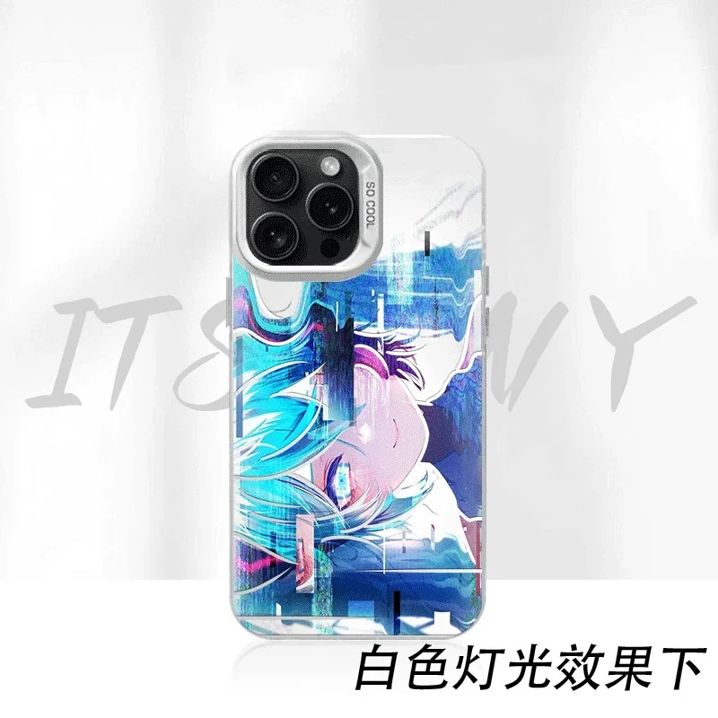 Anime Disappearing Singer Diva Phone Case for iPhone 16 15 14 13 12 17 18 Pro Max Plus 11 mini Cute Cartoon Shockproof Cover
