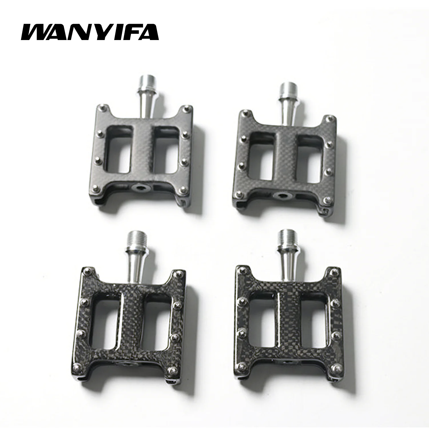 

Wanyifa 3k Carbon Fiber Bicycle Pedals Foot Bicycle Accessories Bearing Anti-skid Mountain Ultralight Bicycle Pedal