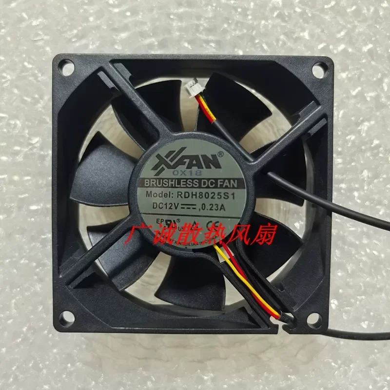 for Xinruilian RDH8025S1/B1 DC 12V 0.23A Three Wire Cooling Fan for Projector CM
