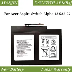 Batería AP16B4J para portátil, 7,6 V, 37Wh, para Acer Aspire Switch Alpha 12 SA5-27 Tablet