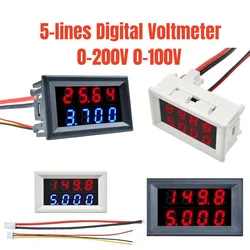 DC 0-100V 0-200V 10A Digital Voltmeter Ammeter Car Motorcycle Voltage Current Meter Detector dual Led display Volt Monitor Panel