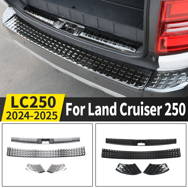 

For Toyota Land Cruiser 250 Prado LC250 2024 2025 Stainless Steel Rear Bumper Step Plate Durable Tailgate Protection Accessories