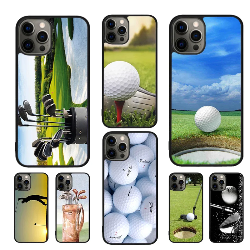 Sport Golf Ball Course Field Phone Case For iPhone 16 15 14 11 12 13 mini Pro  XR XS MAX Plus coque Cover Shell