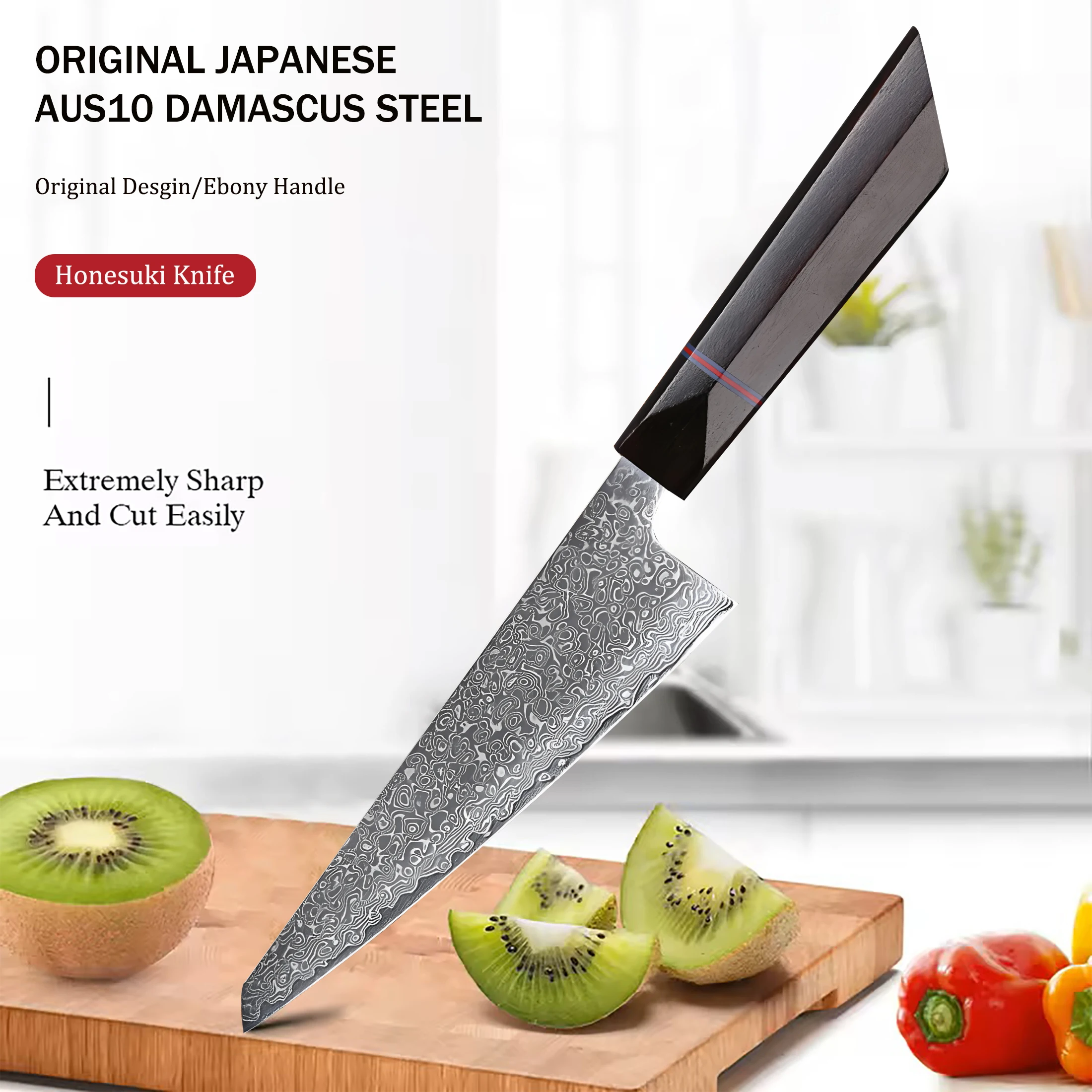 

Japanese Honesuki Knife Damascus Steel Professional Chef Knives Kitchen Sharp Boning Utility Cooking Tools Kitchen Knife