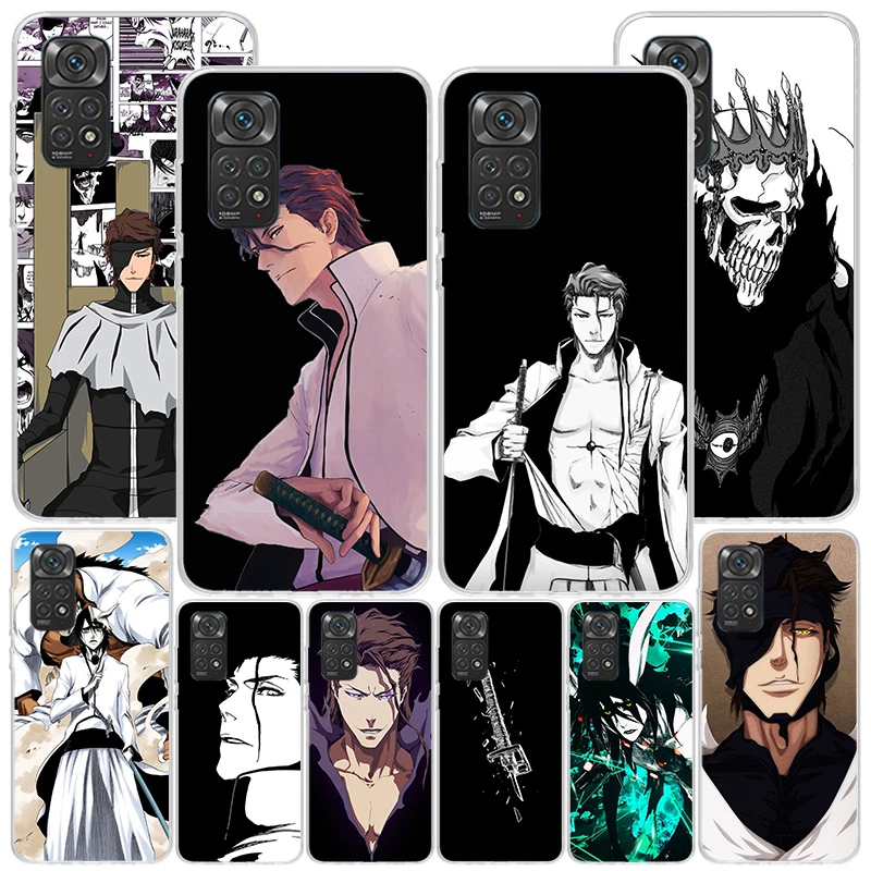 Bleach Aizen Sousuke Phone Case For Xiaomi Redmi Note 13 12S 12 11 11S 11E 10 Pro Plus 10S 11T 9 9S 8 8T 7 5G Personalized Cover