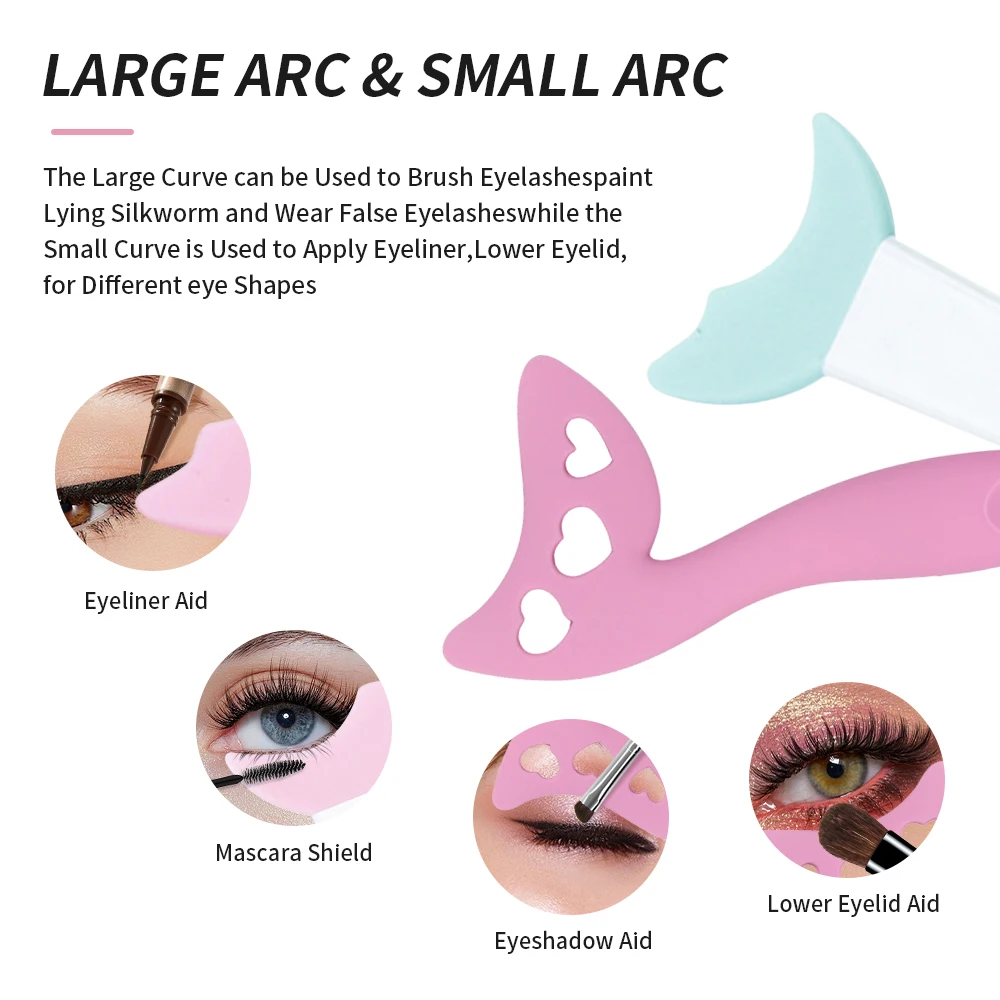 Siliconen Eyeliner Assist Template Set Eyeliner-stencils voor ogen Cosmetica Make-up sjabloon Herbruikbare Eyeliner-stencils Siliconen