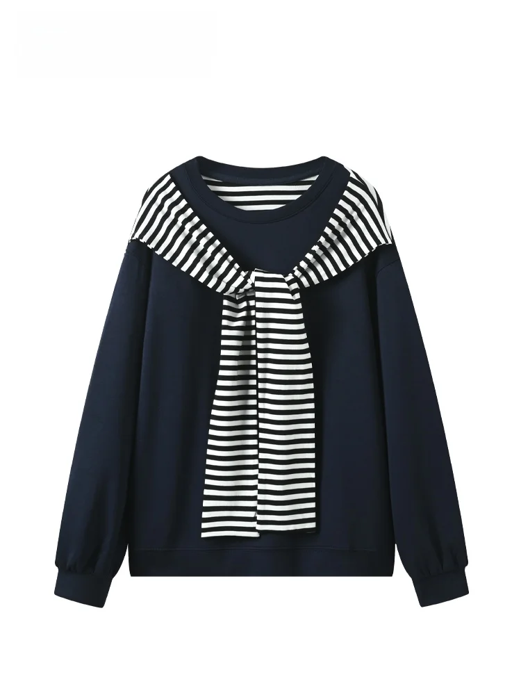 

Cara CLUB plus Size round Ne Long Sve Hoodie Women Spring Loose Fit Versatile Design Slimming Effectiven Casual Top