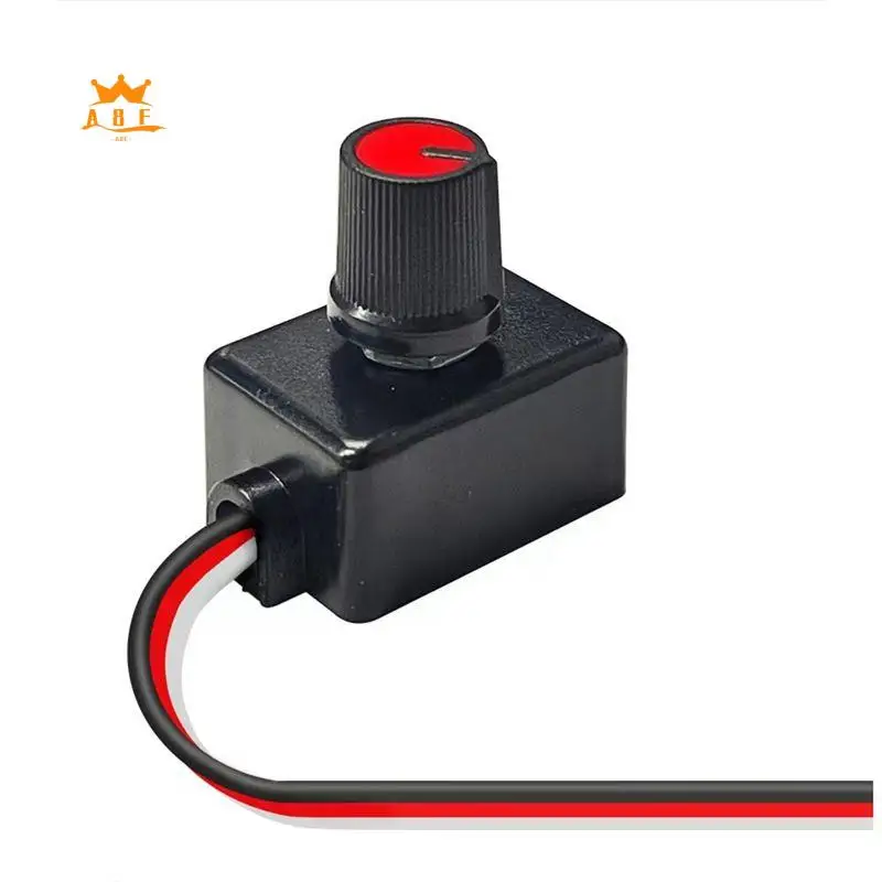 

A08E-Universal Dimmer Switch 12-24V Low Voltage Light Strip Dimmer For LED RV Lights Interior, Truck Ceiling Lights Strip