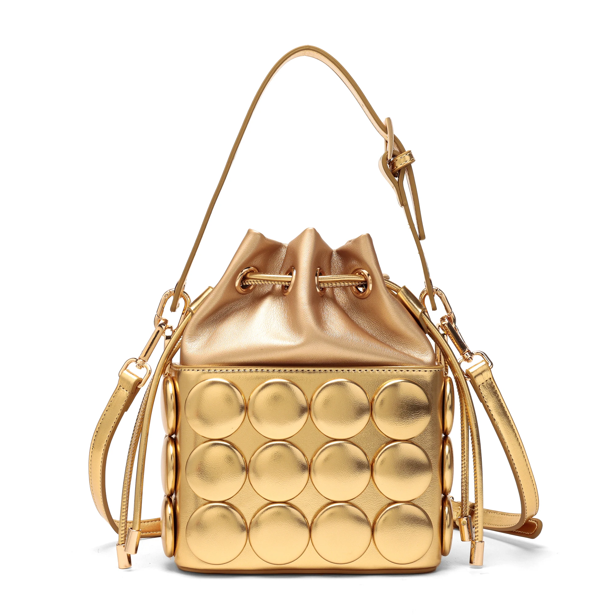 

Модная женская сумка через плечо с круглой застежкой на шнурке, уникальный дизайн, материал ПУ, квадратная сумка, повседневный стиль для женщин