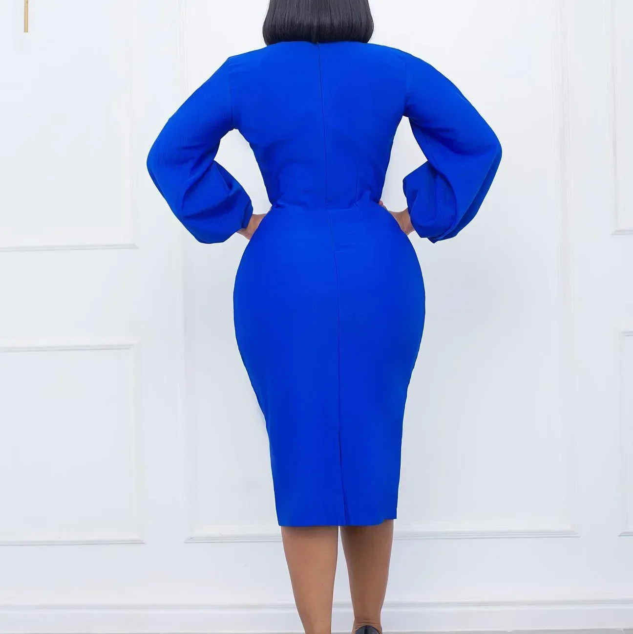 Элегантные африканские платья для женщин, летние африканские платья с длинным рукавом и высокой талией из полиэстера, сексуальный тонкий халат S-3XL, африканская одежда