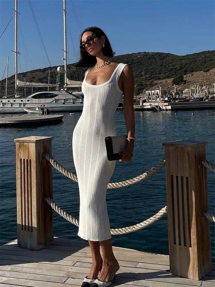 

Сексуальная облегающая юбка миди с квадратным вырезом, летняя женская юбка с высокой талией, из полиэстера, на все сезоны, модная