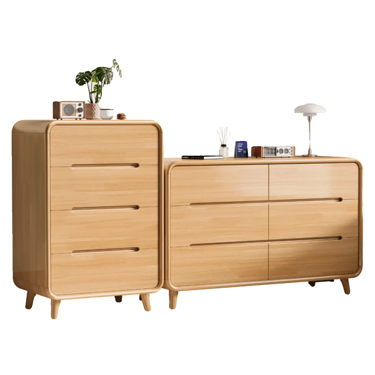 Bucket cabinet Solid wood Log Living room Wall storage Four or six Bucket Bedroom locker Drawer cabinet Locker