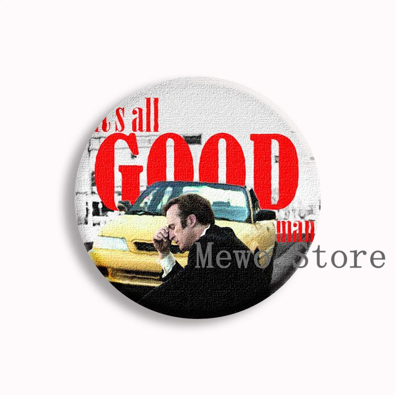 Better Call Saul Soft Button Pin Classic Breaking Bad TV Series Brooches Badge Bag Decor Fans Collect Friends Gifts