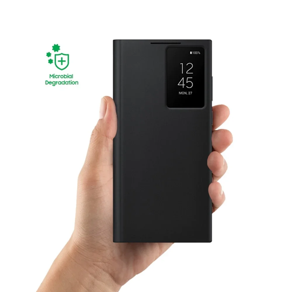 For Samsung Galaxy S23 Ultra S23 Plus S23+ S23 Window View Intelligent Operation Flip-free Answer Calls Smart Chip Leather Cover