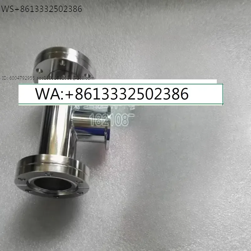 304 Stainless Steel CF to KF Tee Reducer Adapter CF/KF16 25 35 40 50