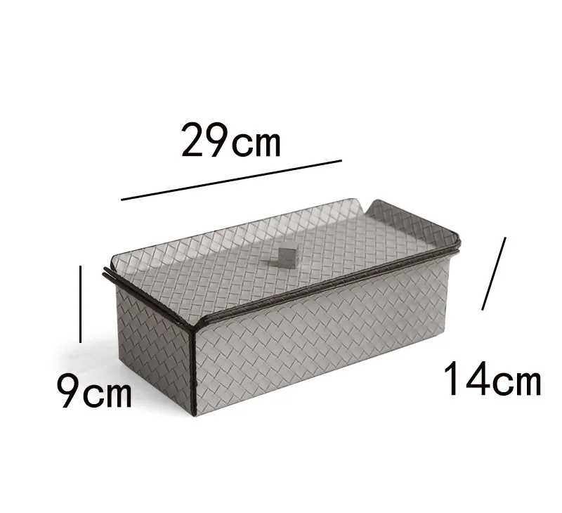 Modern Woven Folded Rectangular Leather Storage Box Model Bedroom Desktop Closet Decorative Box Ornaments