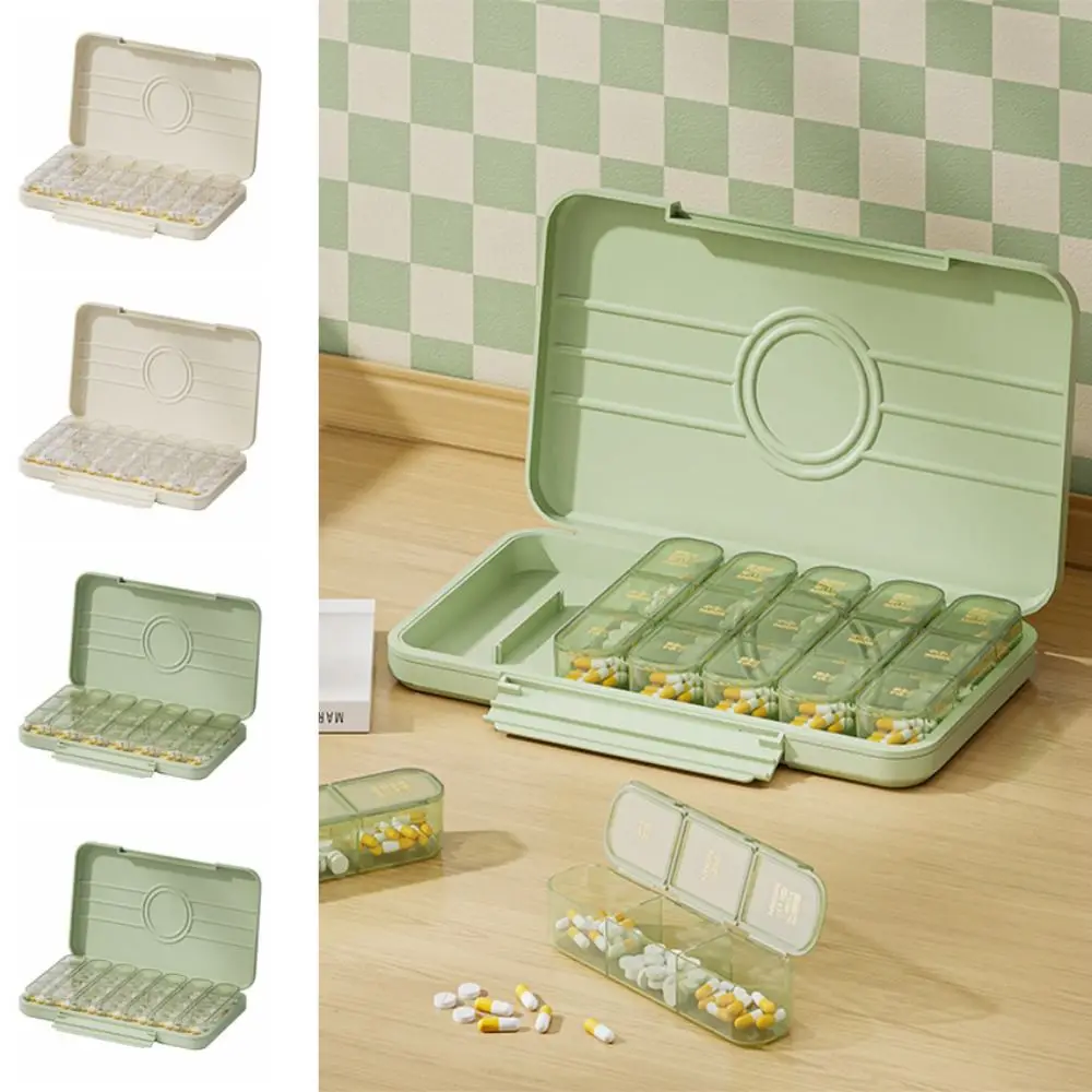 

7 Days Pill Dispenser Box Portable 21/28 Grids Medicine Storage Containers Durable Moisture Proof Sealed Pill Case