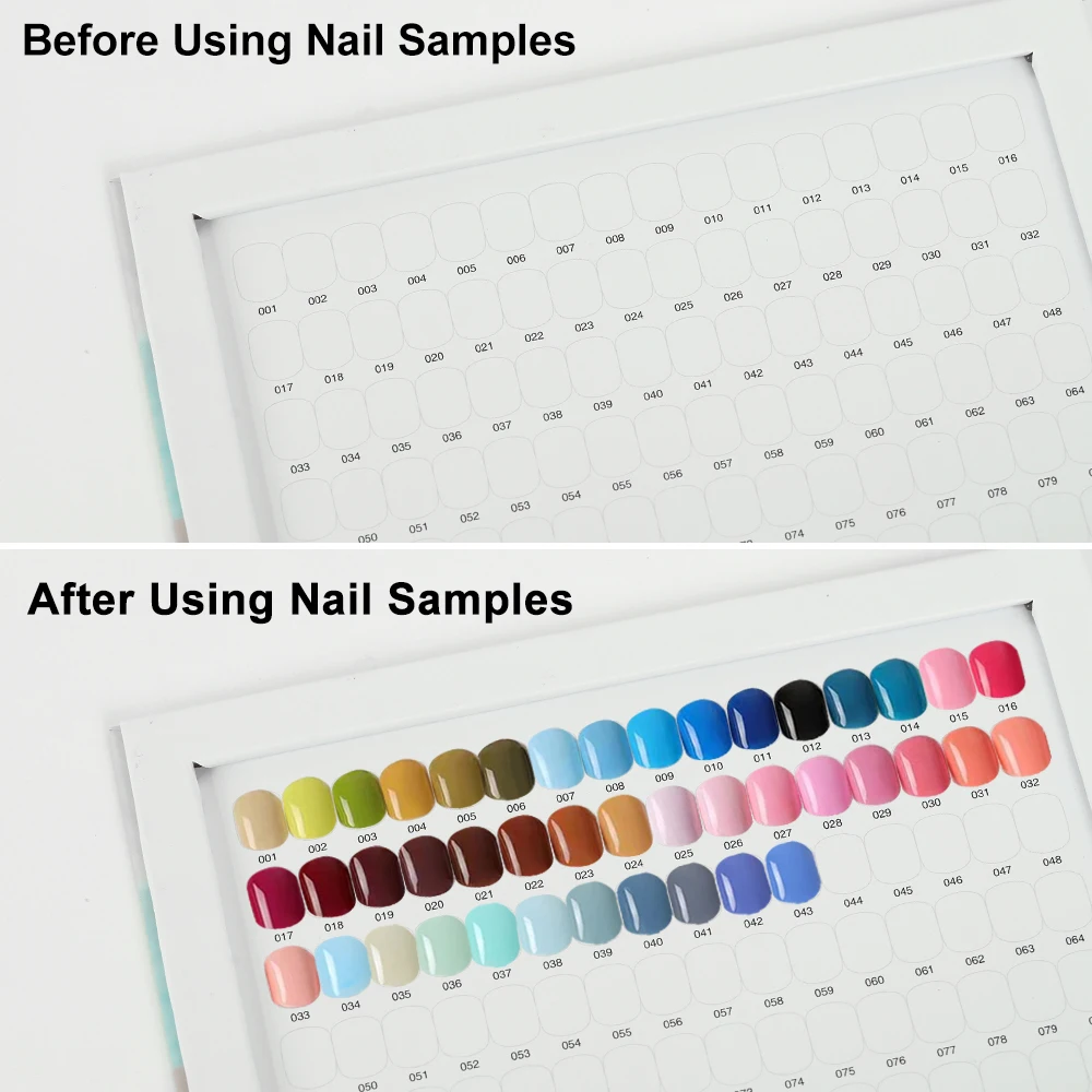 New 480 Nail Color Display Foot Nail Shape Inlaid Color Card Nail Art Sample Book Salon Manicure Tools Showing Shelf