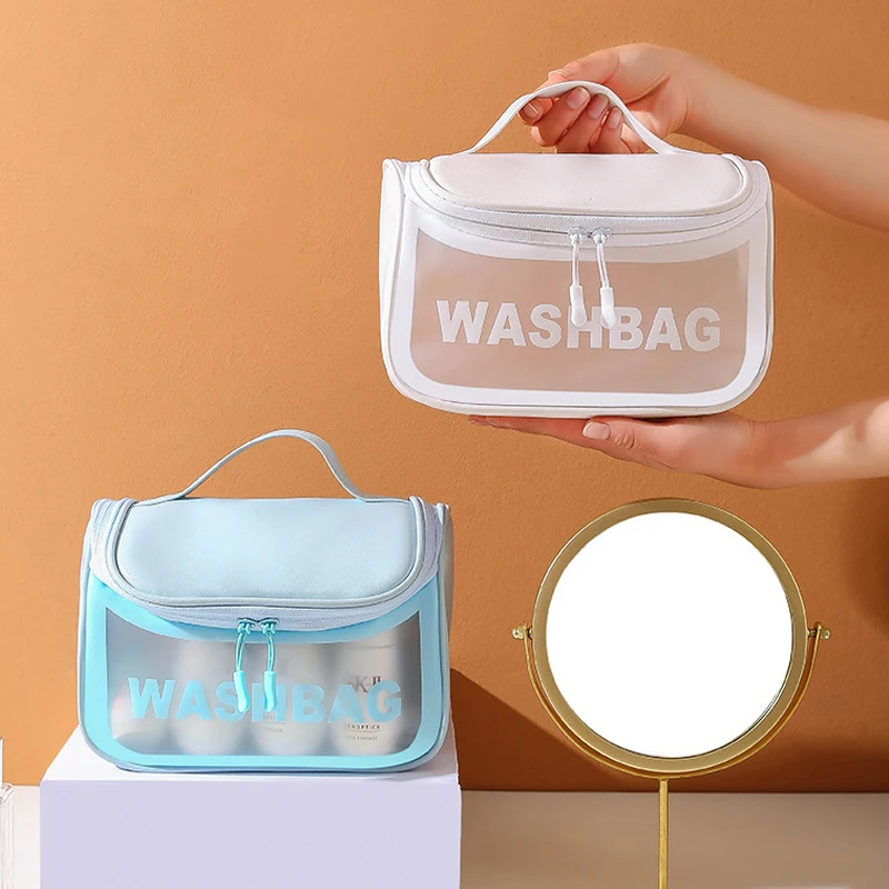 Nieuwe Draagbare Make-Up Tas Grote Capaciteit Draagbare Reis-Toilettas Waterdichte Transparante Cosmetica Opbergtas