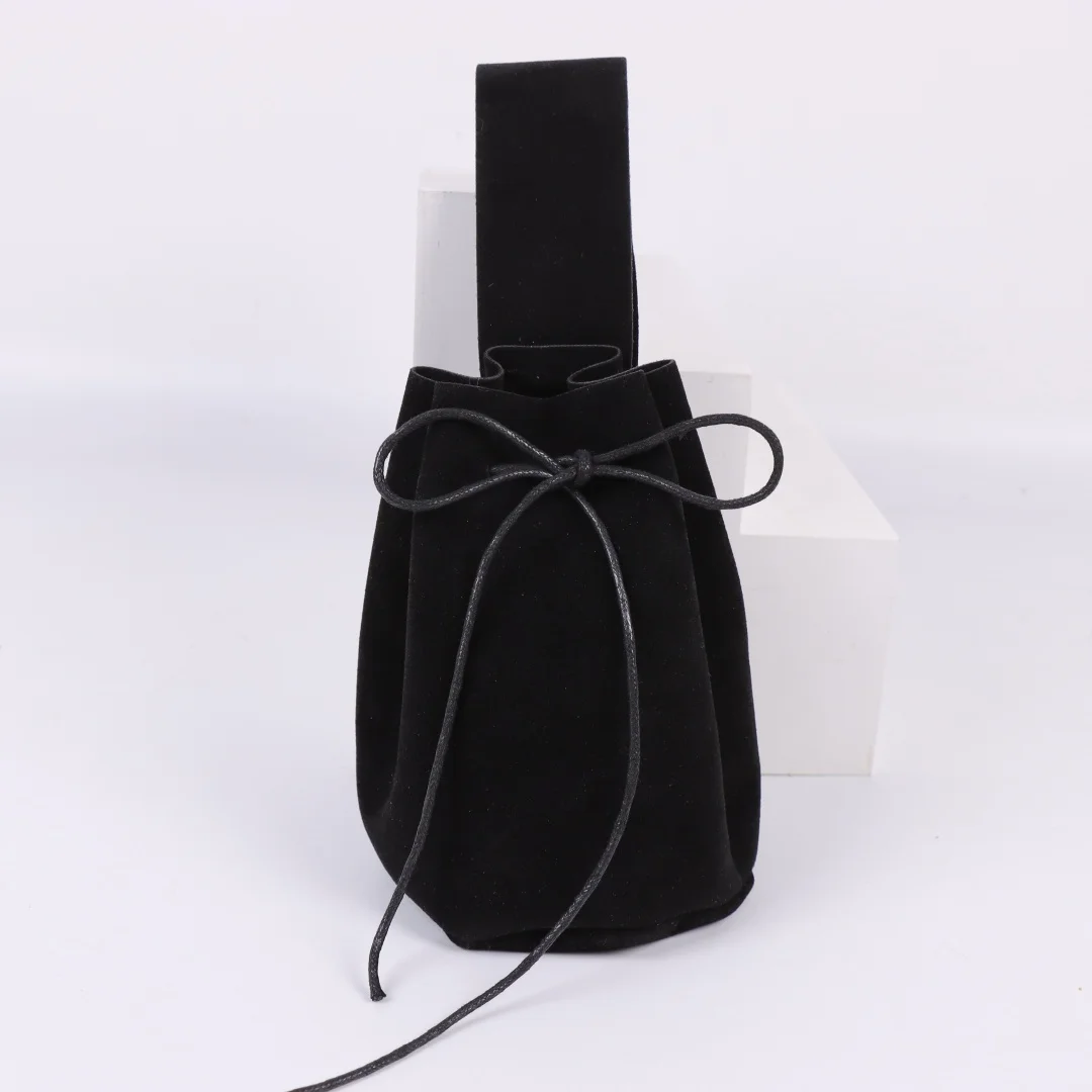 Halloween Medieval Drawstring Waist Pouch Vintage Suede Belt Bag LARP Cosplay Party Dress-up Costume Accessory