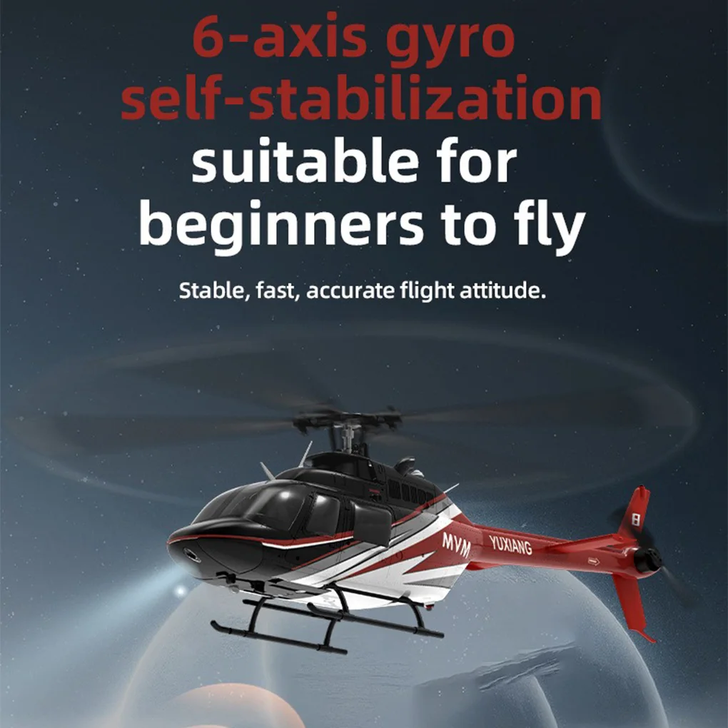 

1/27 F08 Optical Flow Edition Bell-206 RC Helicopter Brushless Combat Drone One-button Switchable Left and Right Throttles