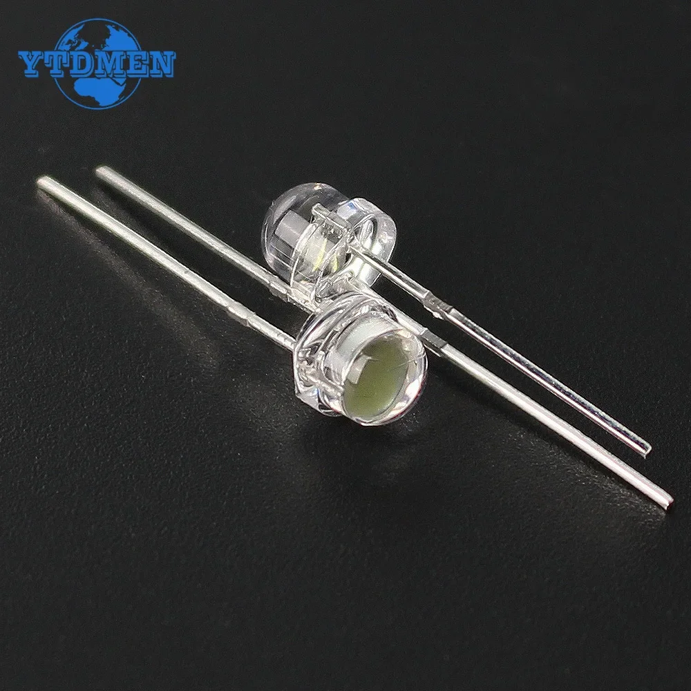 50/100pcs 5mm Straw Hat LED Diode Super Bright F5 Power Light Emitting Diodes Blue Green Red Yellow White for DIY Electronic