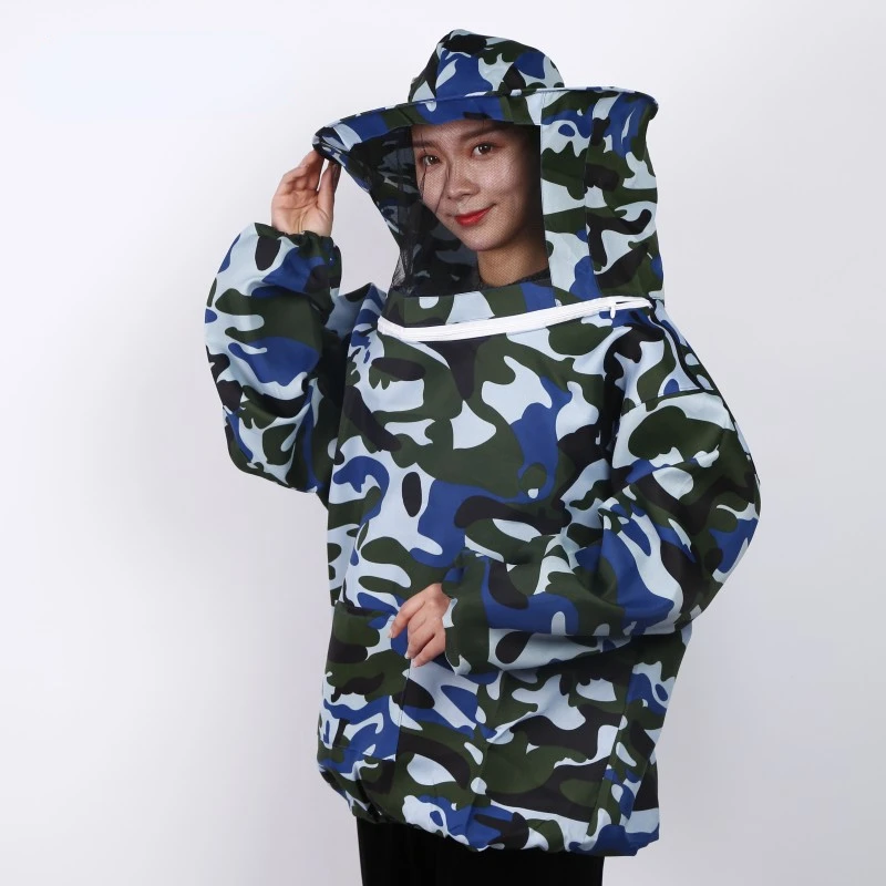 

Foldable Beekeeping Suit Jacket Veil Set Double Zippered Beekeeping Protective Suit anti-bee Beekeeper Clothing with Hat