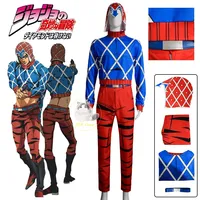 Anime Guido Mista Cosplay Costume JOJO Bizarre Adventure Golden Wind Cosplay Uniform Halloween Party Costume for Men Women