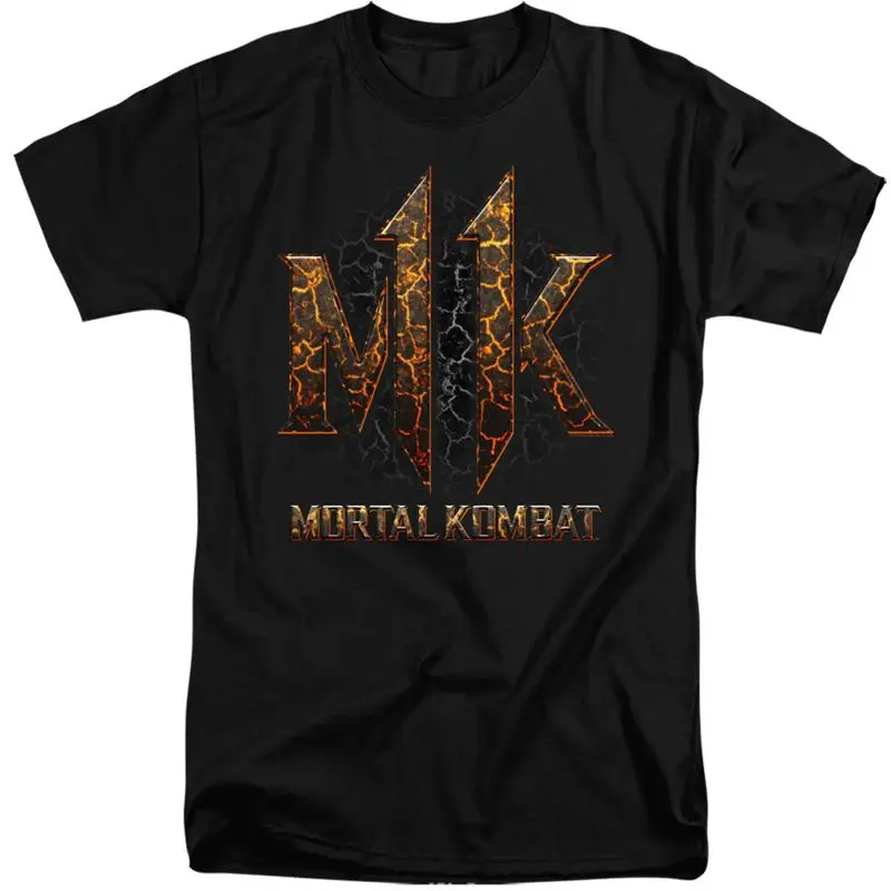Mortal Kombat 11 Tall T Shirt Lava Logo Black