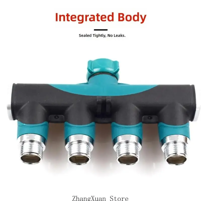Consistent 4 Way metal Garden Water Control Splitter For Improved Management 3XUF
