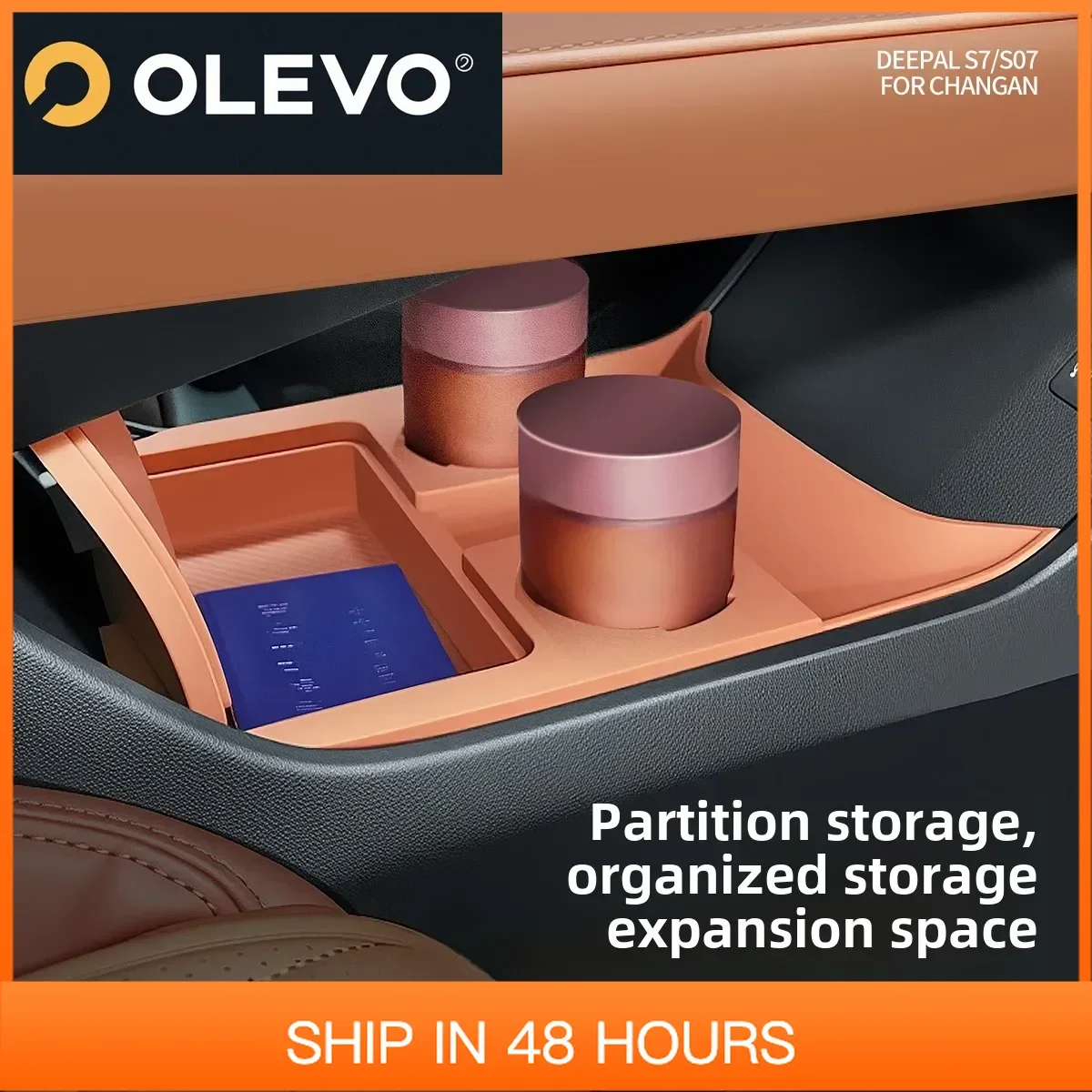 

Новый для Changan Deepal S07 под ящик для хранения центрального управления, силиконовый водонепроницаемый консольный органайзер, лоток для внутренних аксессуаров