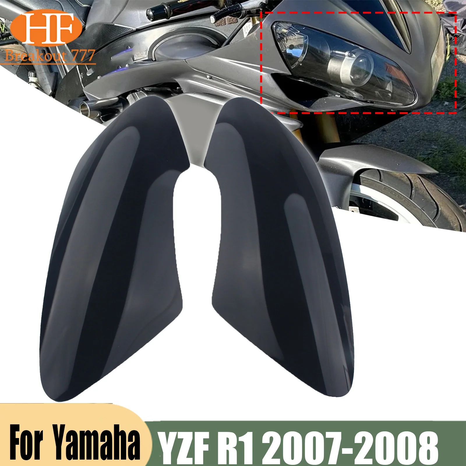 Headlight Lamp Lens Cover Protector Shield For Yamaha YZF R1 2007-2008