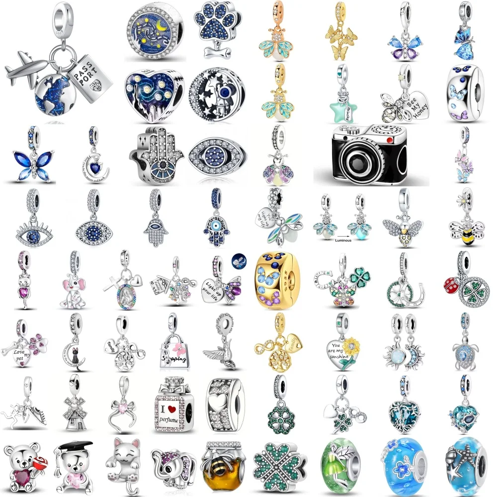 Hot Selling 925Silver,Cat,Bear Bead,Butterfly,Firefly Pendant,Suitable For Original Bracelets, DIY Accessories,Exquisite Jewelry