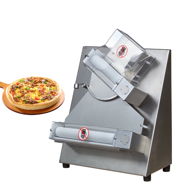 Automatische elektrische Pizzateig-Formpressmaschine, kommerzielle industrielle Krusten-Basismaschine, Aufroller