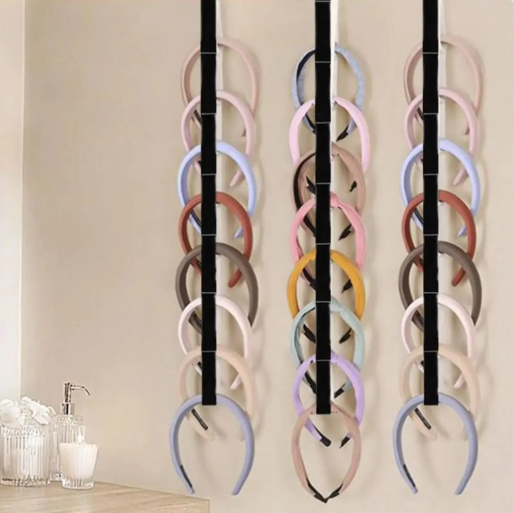 

Dorm Room Elastic Headband Organizer Space Saving 8-Slot Headband Storage Holder Wall-Mounted Wall Headband Holder Closet