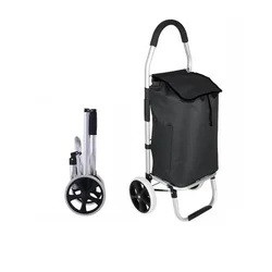100KG Load-bearing Shopping Cart Step Climbing Folded Trolley Portable Silent Wheel Trailer Waterproof Thick Basket For Elderly